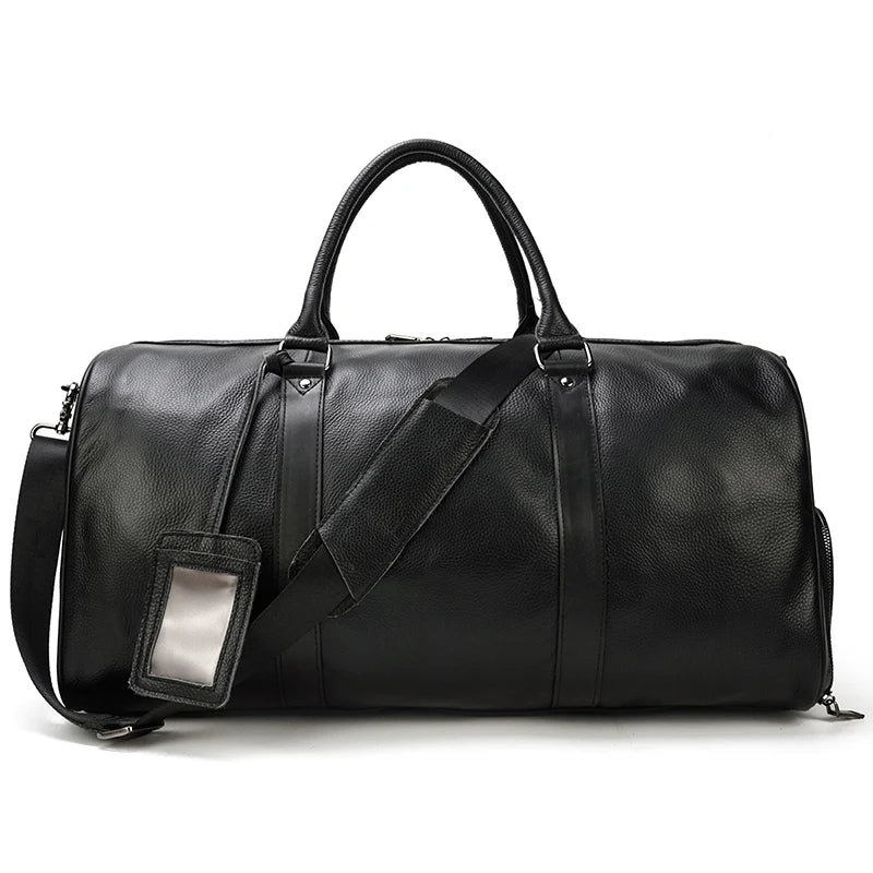 Genuine Leather Travel Bag For Men Women