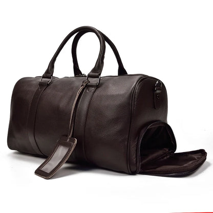 Genuine Leather Travel Bag For Men Women