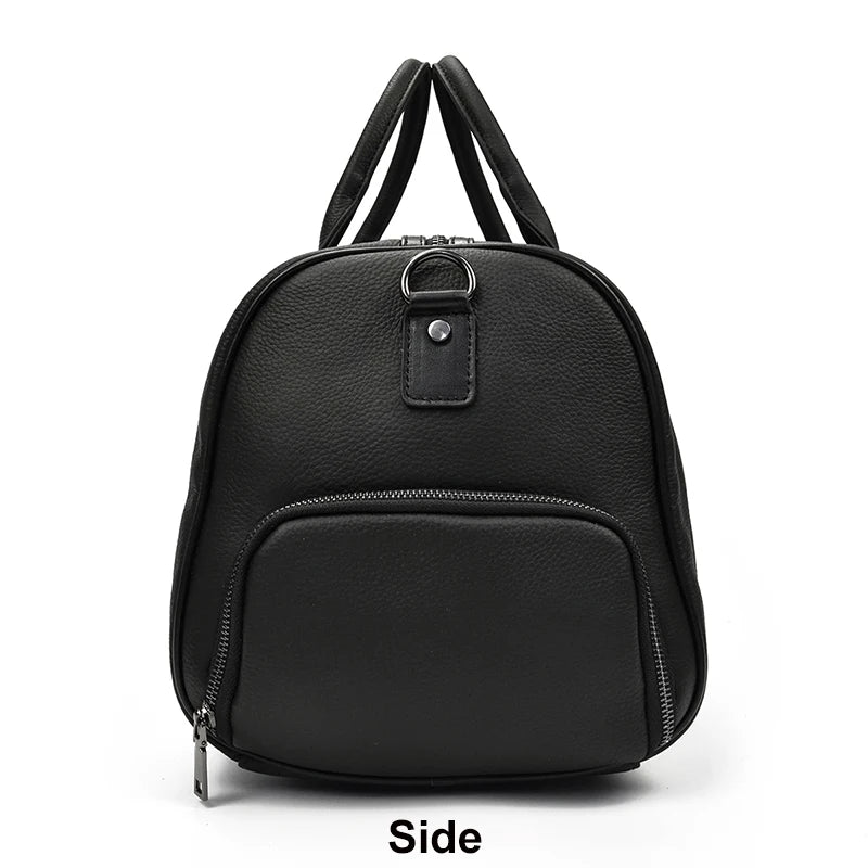 Genuine Leather Travel Bag For Men Women
