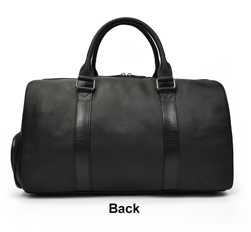 Genuine Leather Travel Bag For Men Women