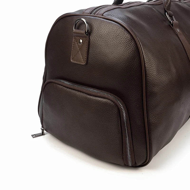 Genuine Leather Travel Bag For Men Women