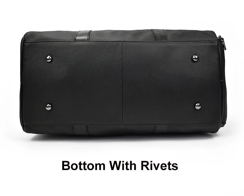 Genuine Leather Travel Bag For Men Women
