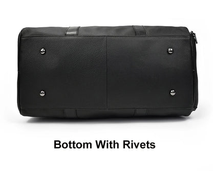 Genuine Leather Travel Bag For Men Women