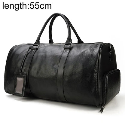 Genuine Leather Travel Bag For Men Women