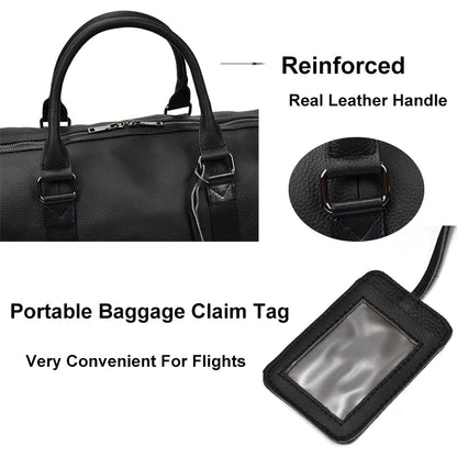 Genuine Leather Travel Bag For Men Women