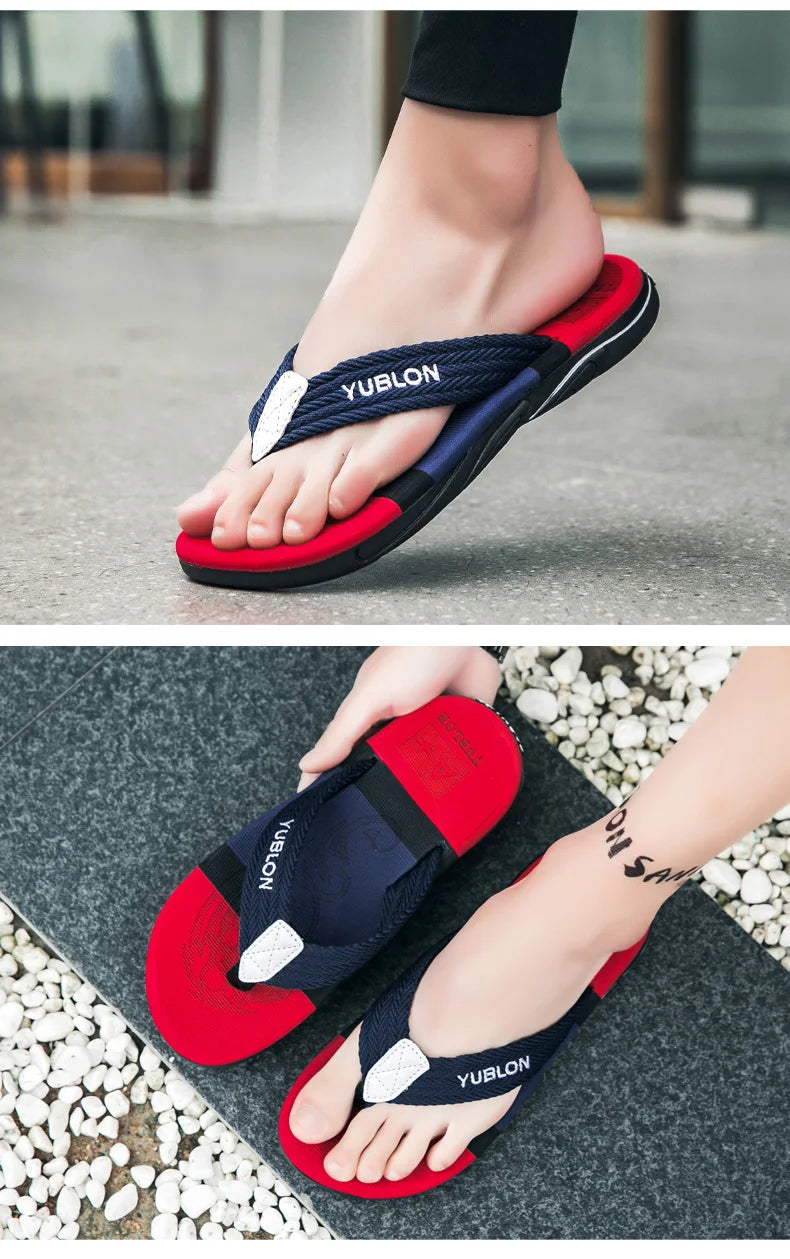 2025 Summer Flip Flops Men Beach Sandals