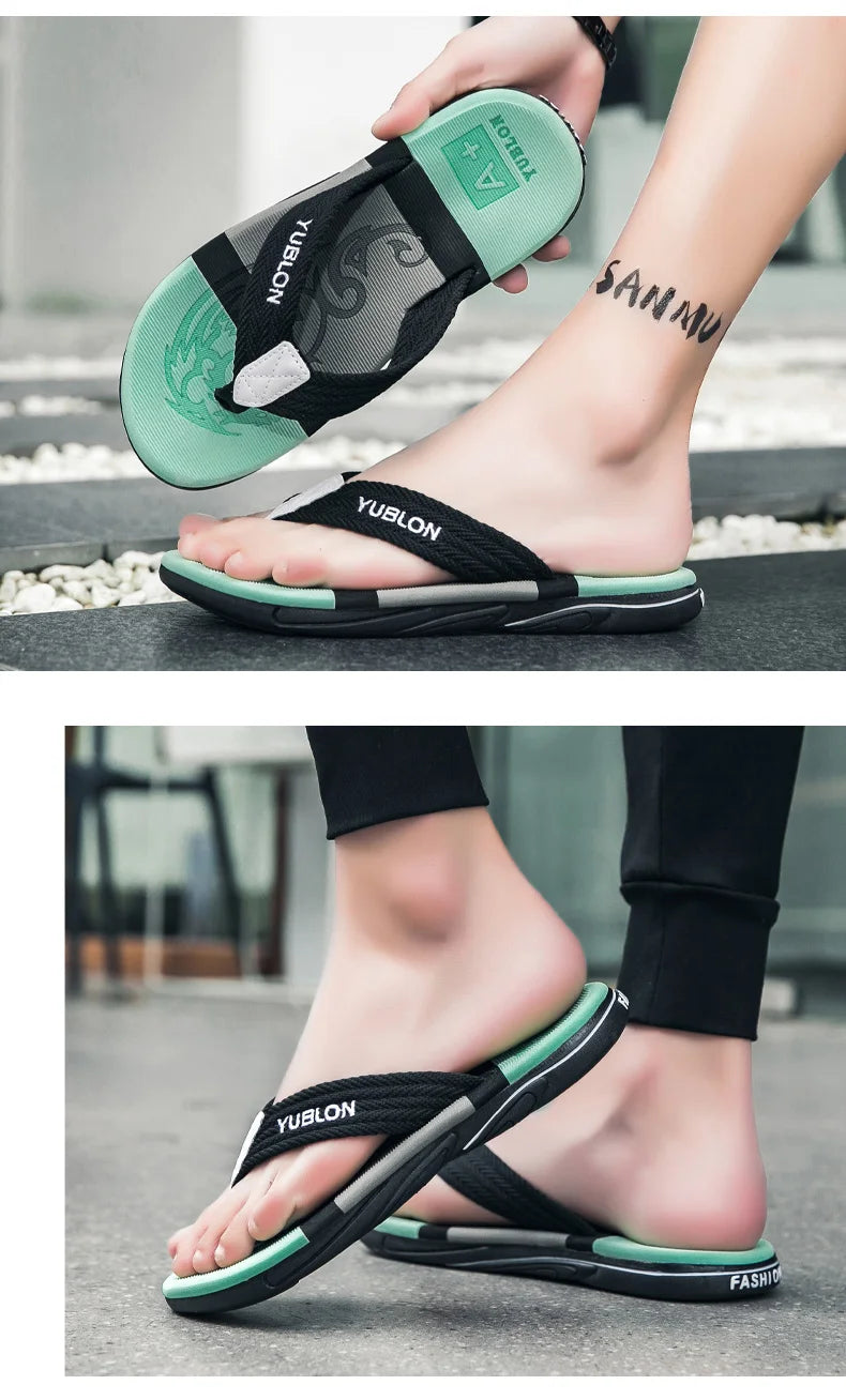 2025 Summer Flip Flops Men Beach Sandals