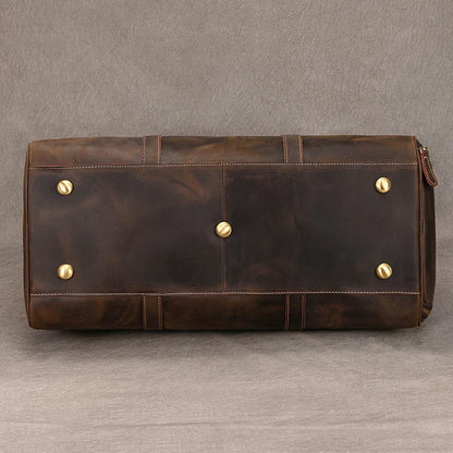 Genuine Leather Travel Bag For Men Women