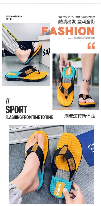 Men Mixed Colors Flip-flops