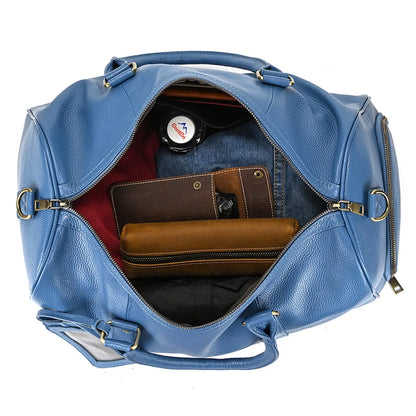 Genuine Leather Travel Bag For Men Women