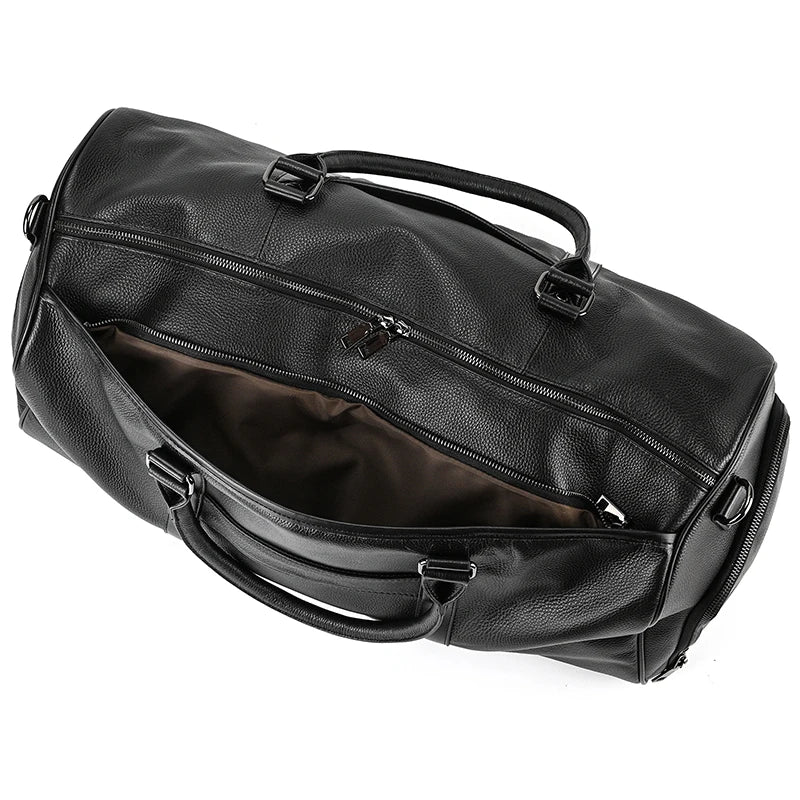 Genuine Leather Travel Bag For Men Women