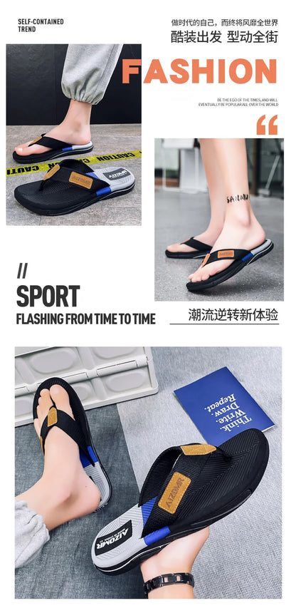 Men Mixed Colors Flip-flops