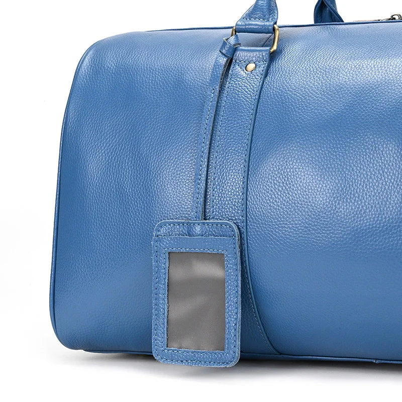 Genuine Leather Travel Bag For Men Women