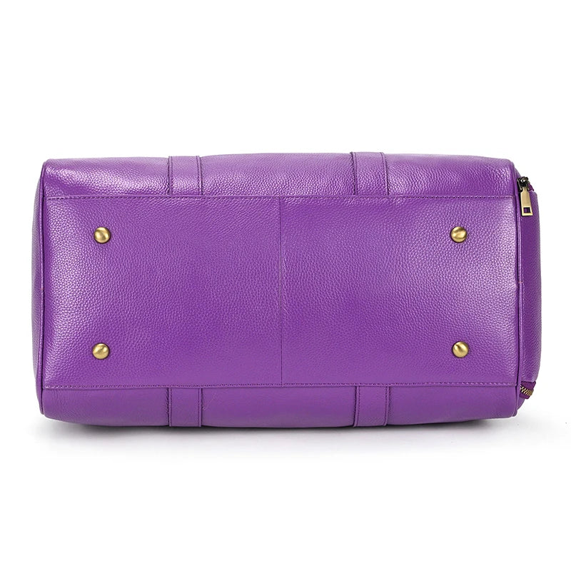 Genuine Leather Travel Bag For Men Women