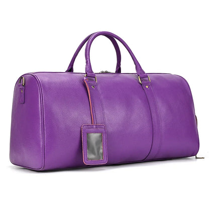 Genuine Leather Travel Bag For Men Women