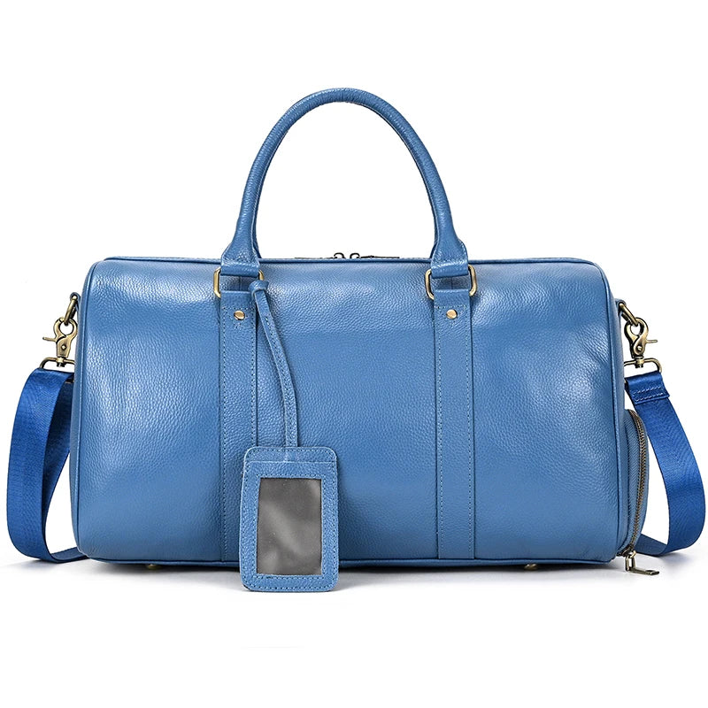 Genuine Leather Travel Bag For Men Women