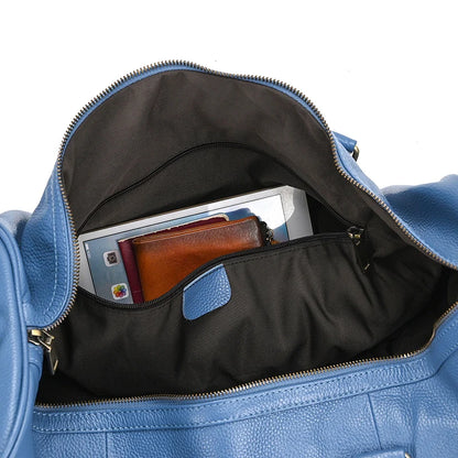 Genuine Leather Travel Bag For Men Women