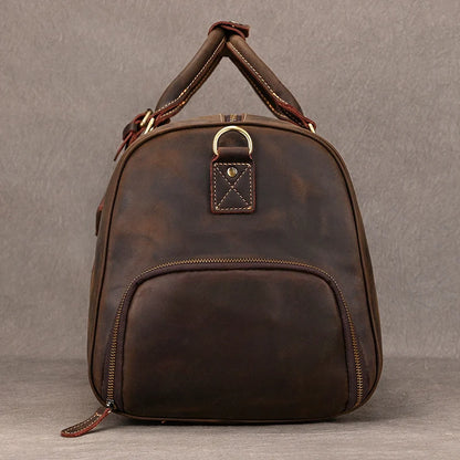 Genuine Leather Travel Bag For Men Women