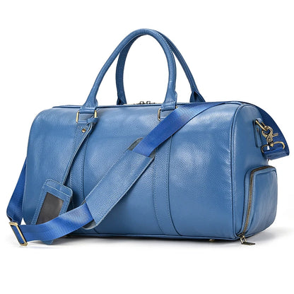 Genuine Leather Travel Bag For Men Women