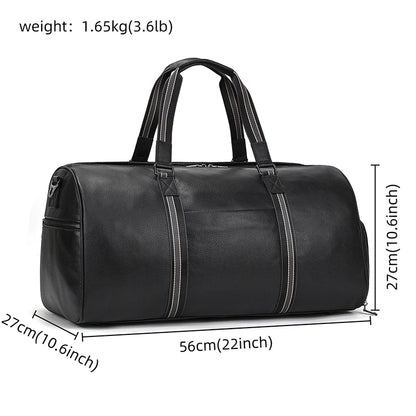 Genuine Leather Travel Bag For Men Women