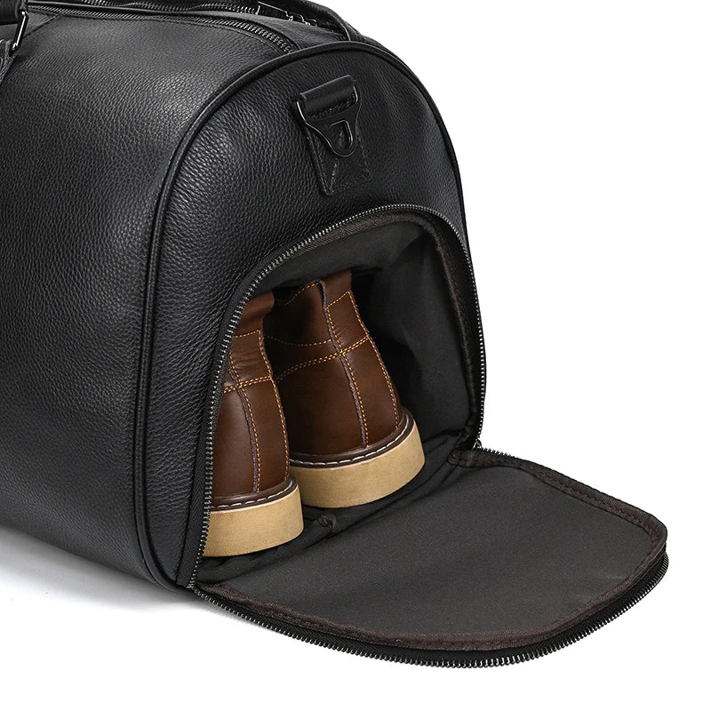 Genuine Leather Travel Bag For Men Women