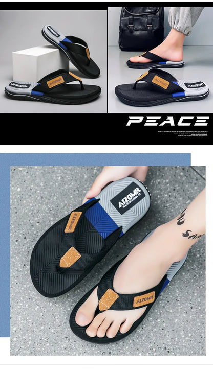 Men Mixed Colors Flip-flops