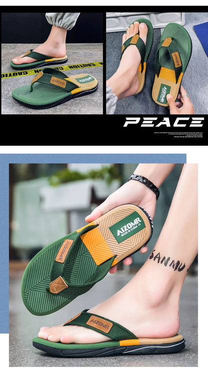 Men Mixed Colors Flip-flops