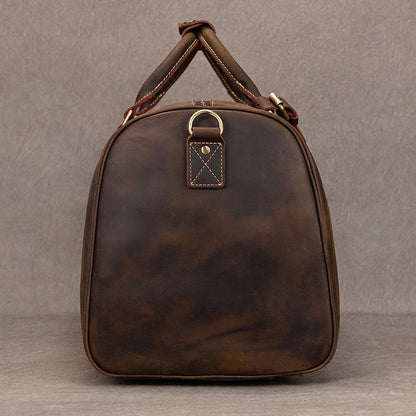 Genuine Leather Travel Bag For Men Women