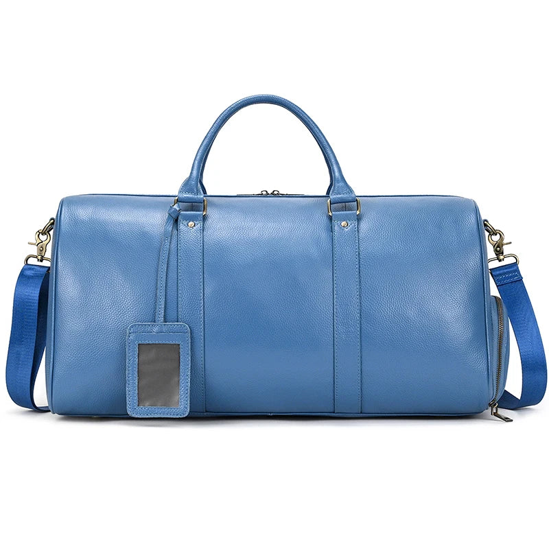 Genuine Leather Travel Bag For Men Women