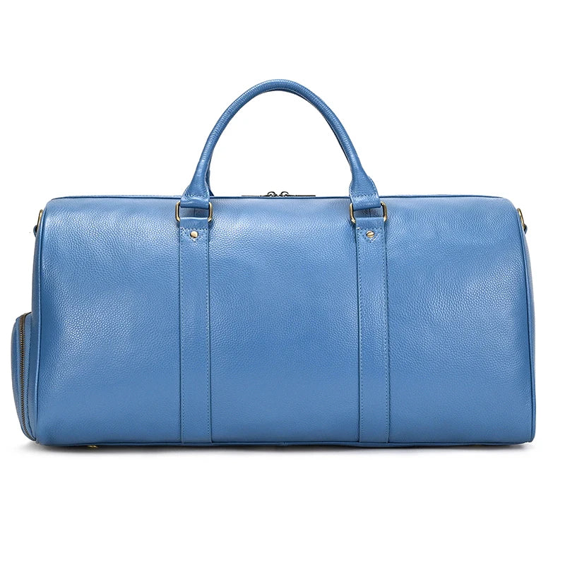 Genuine Leather Travel Bag For Men Women