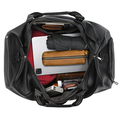 Genuine Leather Travel Bag For Men Women