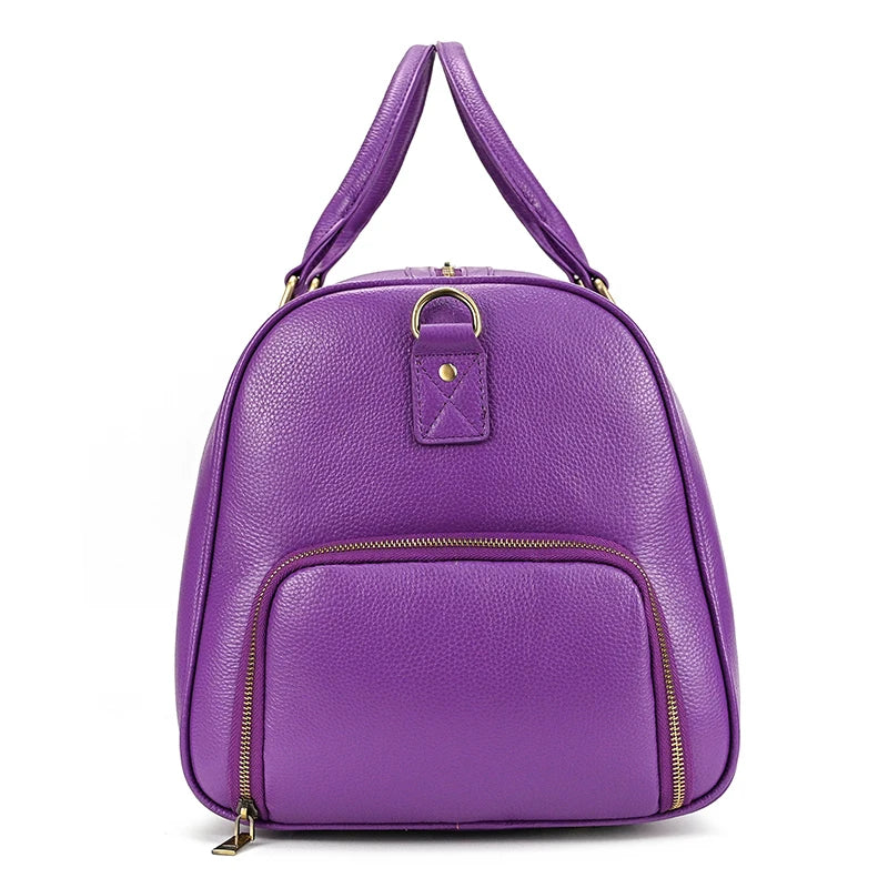 Genuine Leather Travel Bag For Men Women
