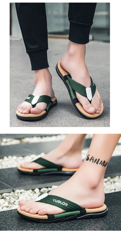 2025 Summer Flip Flops Men Beach Sandals