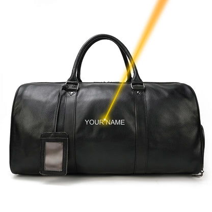 Genuine Leather Travel Bag For Men Women