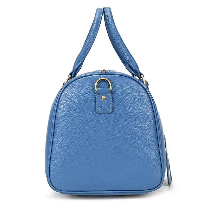 Genuine Leather Travel Bag For Men Women
