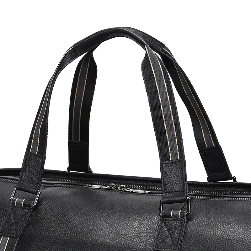 Genuine Leather Travel Bag For Men Women