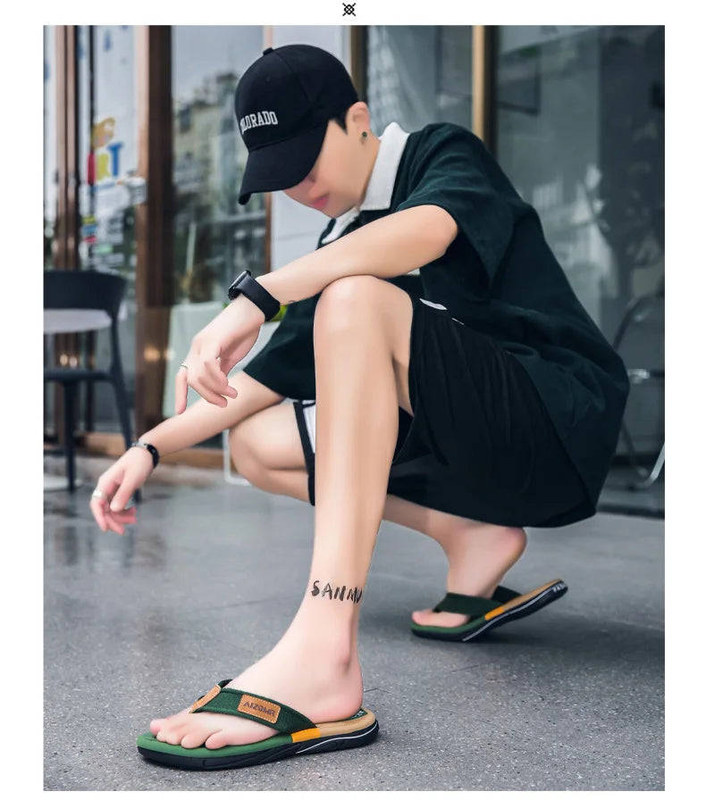 Men Mixed Colors Flip-flops