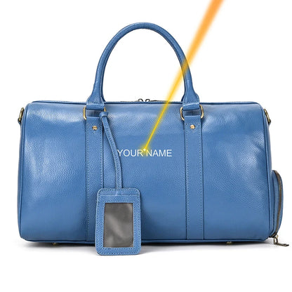 Genuine Leather Travel Bag For Men Women