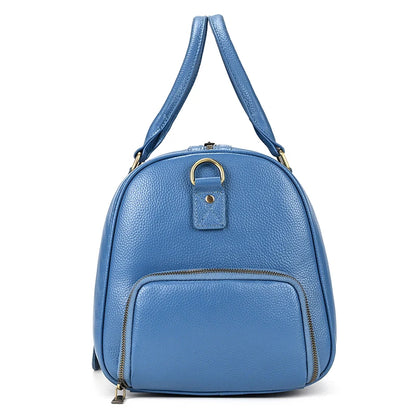 Genuine Leather Travel Bag For Men Women