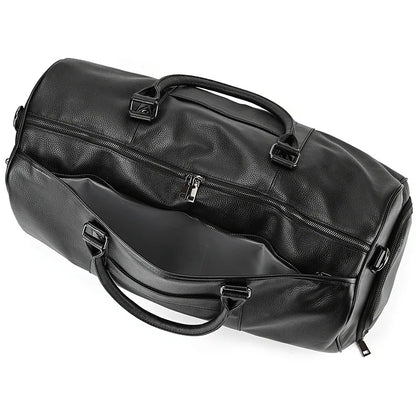 Genuine Leather Travel Bag For Men Women