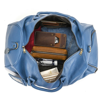 Genuine Leather Travel Bag For Men Women