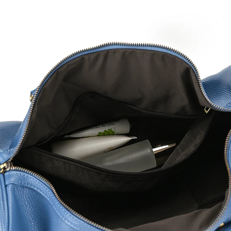Genuine Leather Travel Bag For Men Women