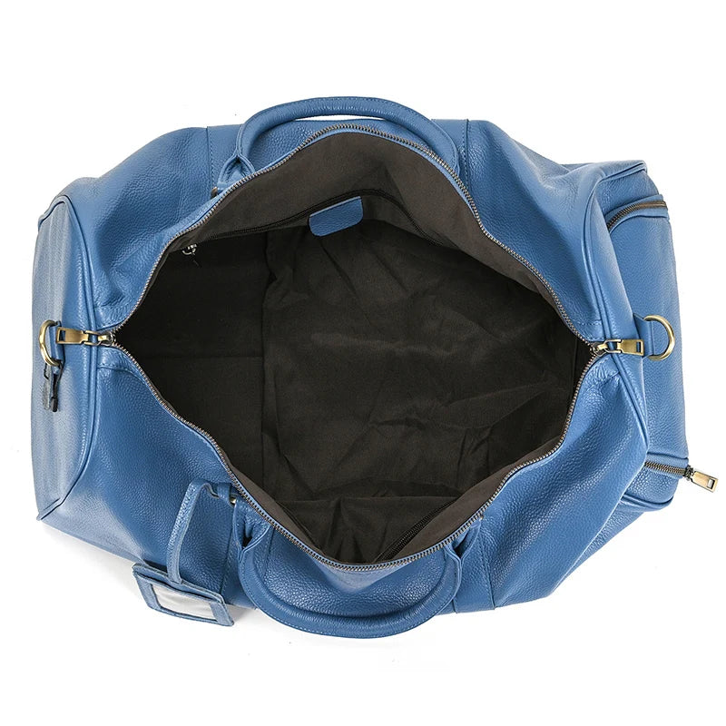 Genuine Leather Travel Bag For Men Women