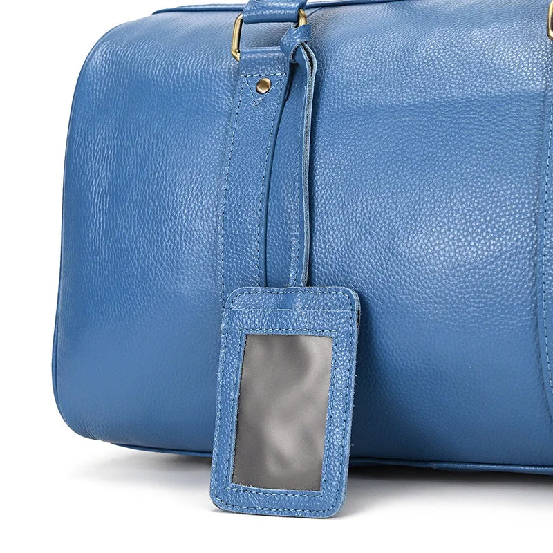 Genuine Leather Travel Bag For Men Women