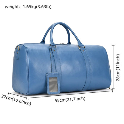 Genuine Leather Travel Bag For Men Women