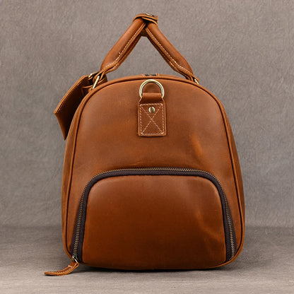 Genuine Leather Travel Bag For Men Women