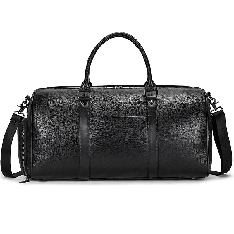 Genuine Leather Travel Bag For Men Women