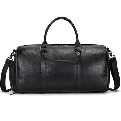 Genuine Leather Travel Bag For Men Women