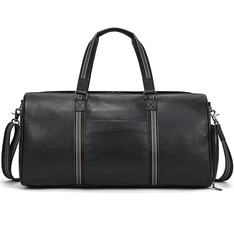 Genuine Leather Travel Bag For Men Women
