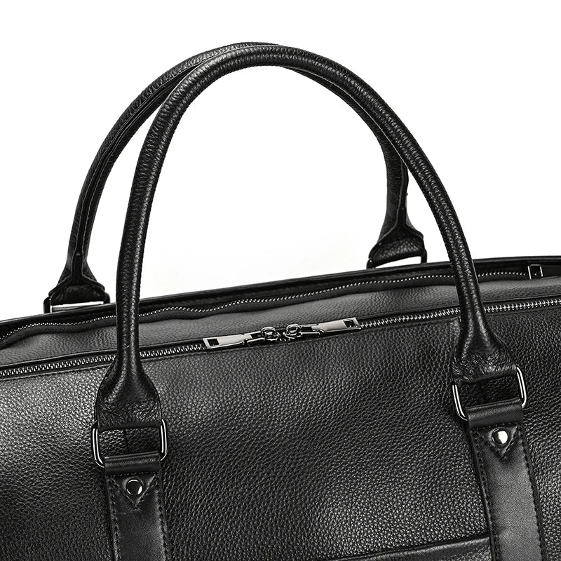 Genuine Leather Travel Bag For Men Women